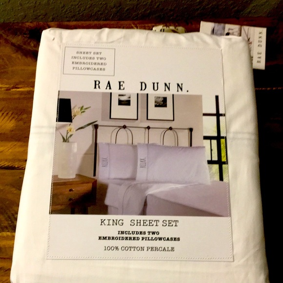King sheet set RAE DUNN🖤 “RELAX” NWT! - Picture 3 of 11